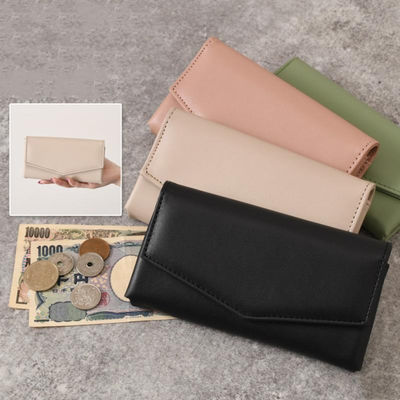 Large Capacity RFID Multifunctional Leather Wallet for Ladies Open Closure 0.2kg