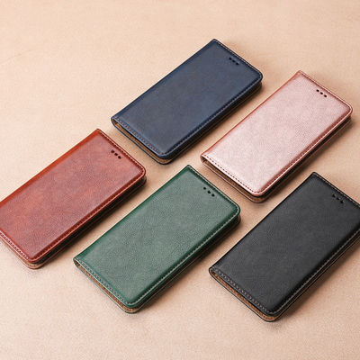 Wireless Charge Support PU Leather Phone Case for iPhone X XS XR 12 13 14 15 Pro Max