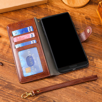 Multifunction Leather Shockproof Anti-fall Wallet Case for Aquos Sense 6S 7 Plus SHG05 R5G