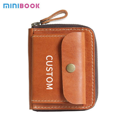 Advantage Low MOQ Mix Models Genuine Leather Wallet for Men's Retro Handmade Short Wallet