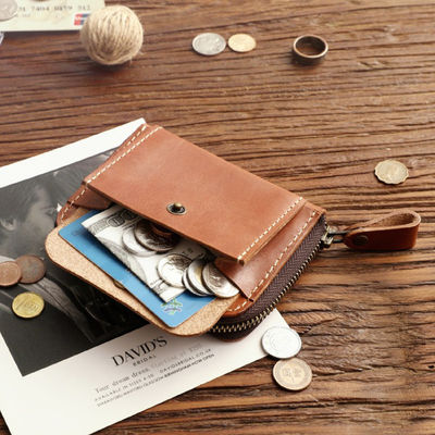 Advantage Low MOQ Mix Models Genuine Leather Wallet for Men's Retro Handmade Short Wallet