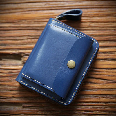Advantage Low MOQ Mix Models Genuine Leather Wallet for Men's Retro Handmade Short Wallet
