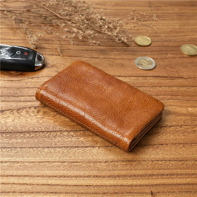 Simple Coin Purse for Men Vegetable Tanned Cowhide Leather and Genuine Leather Buckle