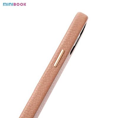 Leather Minibook Custom Logo Genuine Cow Phone Case For Coque IPhone 14 Pro Max Full Edge Cover