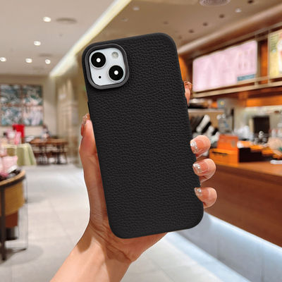 Waterproof Full Wrapped Fold Edge Pebble Grain Phone Case For Iphone 13 Pro 14pro Max
