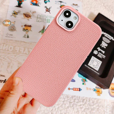 Waterproof Full Wrapped Fold Edge Pebble Grain Phone Case For Iphone 13 Pro 14pro Max