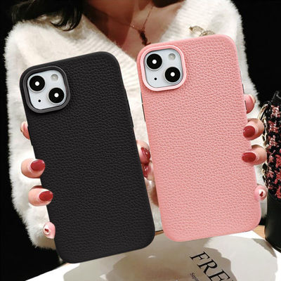 Waterproof Full Wrapped Fold Edge Pebble Grain Phone Case For Iphone 13 Pro 14pro Max