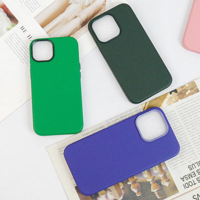 Waterproof Full Wrapped Fold Edge Pebble Grain Phone Case For Iphone 13 Pro 14pro Max