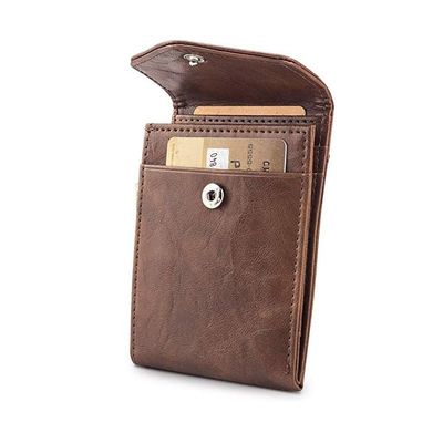 GENUINE LEATHER Cross-Border Card Bag Anti-Theft Wallet for Men in Japanese Style