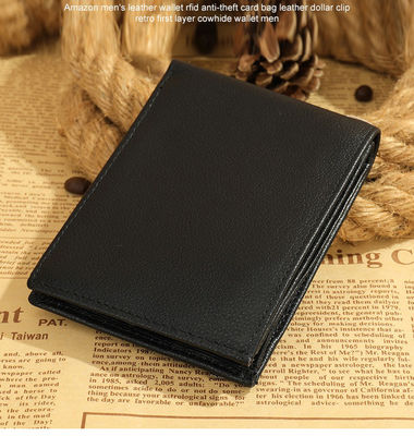Waterproof First-Layer Cowhide Wallet with Multi-Card Slots and Anti-Magnetic Function