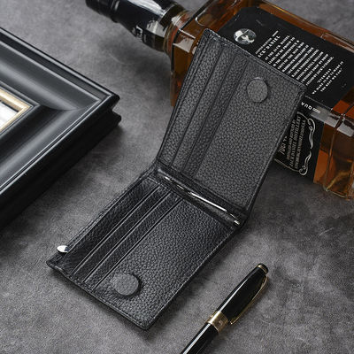 Men's Genuine Leather Wallet Ultra-Thin Anti-Theft Brush Wallet for Business Advantage