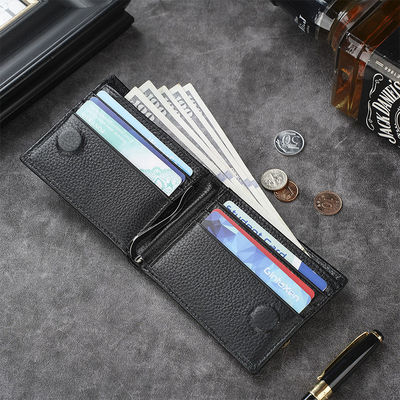 Men's Genuine Leather Wallet Ultra-Thin Anti-Theft Brush Wallet for Business Advantage