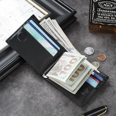 Men's Genuine Leather Wallet Ultra-Thin Anti-Theft Brush Wallet for Business Advantage