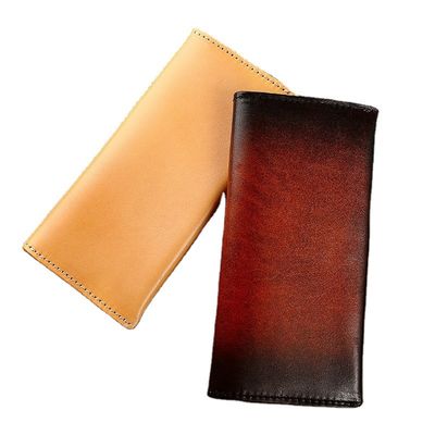 Anti-Theft Cowhide Japanese and Korean Trendy Long Wallet in First Layer Leather