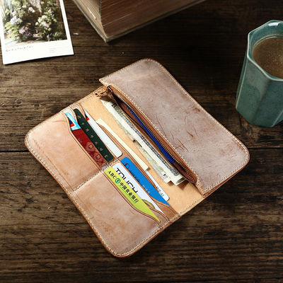 Simple and Stylish Retro Matt Wax Leather Wallet for Men in Japanese Style