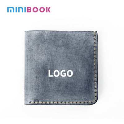 Nylon Lined Retro First-Layer Cowhide Hand-Stitched Small Wallet for Your Convenience