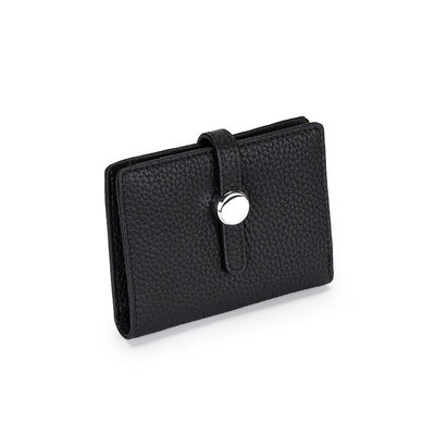 Women's Genuine Leather Wallet Half-fold Short Design Drawstring Closure 12CM*9CM*1.5CM