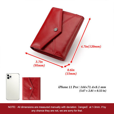 Open Closure First Layer Cowhide Buckle RFID Genuine Leather Women's Small Coin Purse
