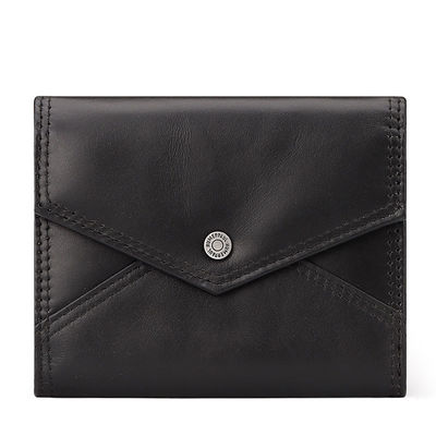 Open Closure First Layer Cowhide Buckle RFID Genuine Leather Women's Small Coin Purse