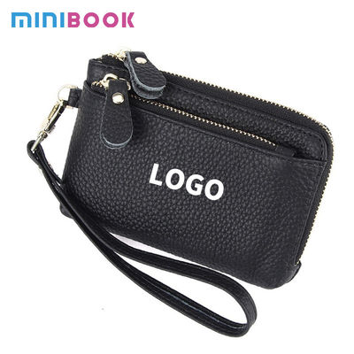 Availiable Sample Leather Women's Coin Purse with Zipper Closure