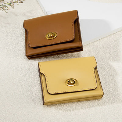 Colorful Pu Leather Small Wallet For Women Girls With Zipper Card Pocket Coin Purse