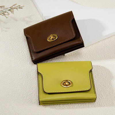 Colorful Pu Leather Small Wallet For Women Girls With Zipper Card Pocket Coin Purse