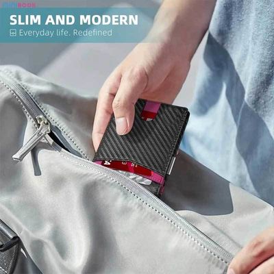Men's OEM/ODM Rfid Blocking Card Holder with Extra Large Capacity and Vertical Design