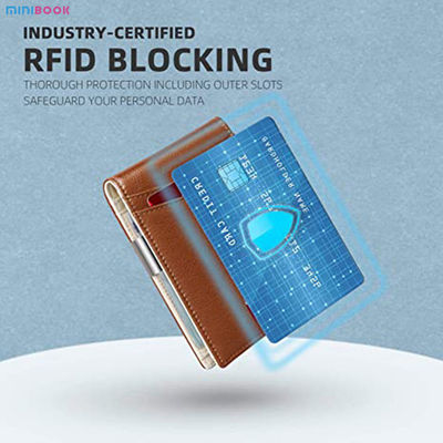 Custom Logo RFID Blocking Wallet in PU Leather for Daily Life and Credit Card Holder