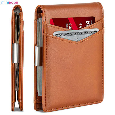 Daily Life Custom Front Pocket Wallets Rfid Blocking Bifold Leather Money Clip Men Wallet