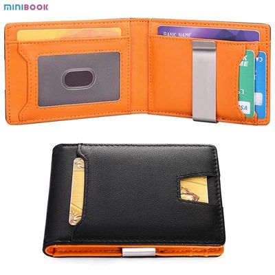 Custom Brown Full Grain Leather Short Wallet Crazy Horse Anti RFID Blocking for Man