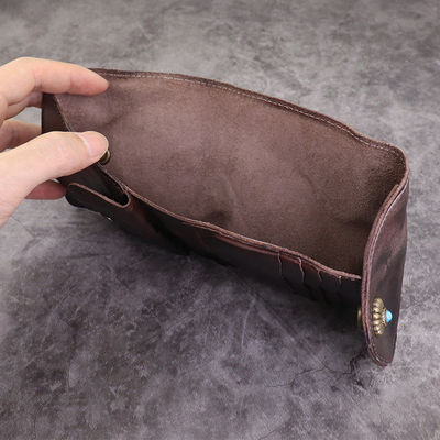 Three-Fold First-Layer Vegetable Tanned Leather Men's Wallet Japanese Style and Trendy