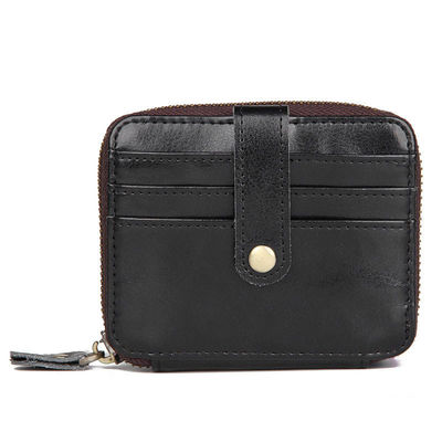 Genuine Leather Retro Card Holder Multi-Card Slot RFID Small Wallet for Men and Women