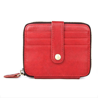 Genuine Leather Retro Card Holder Multi-Card Slot RFID Small Wallet for Men and Women