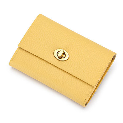 GENUINE LEATHER Small Card Short Layer Cowhide Business Card Multifunctional Niche Coin Purse