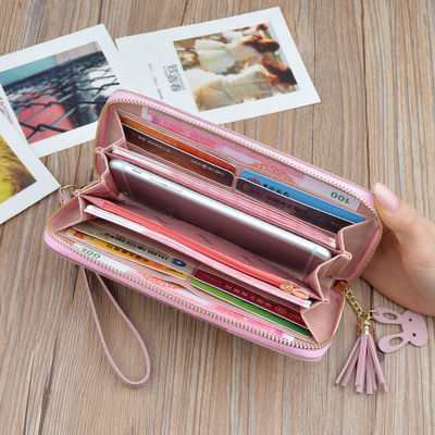 Women Wallet with Rabbit Pendant and Card Holder 19.5cm*9.5cm*2.5cm Package Size Sample