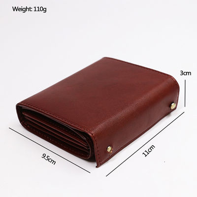 Custom Logo Avaliable Real Leather Minimalist Wallet for Men Short Card Holder Wallet With Coin Pocket