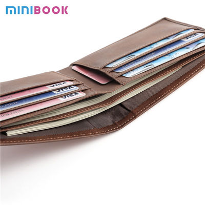 Men's Minimalist PU Leather RFID Blocking Card Holder Wallet with Custom Logo Avaliable