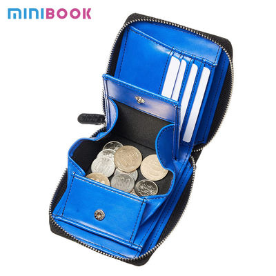 Multi-Card Pocket RFID Blocking Men's Wallet Fully Enclosed Zipper Real Cow Leather