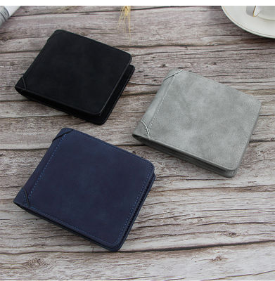 Style Fashion Man Purse Ultrathin Vintage Matting PU Leather Men Wallets for Decoration