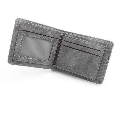 Style Fashion Man Purse Ultrathin Vintage Matting PU Leather Men Wallets for Decoration
