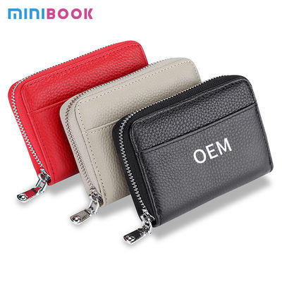 Style Fashion Genuine Leather RFID Blocking Fashion Credit Card Wallet for Young Girls
