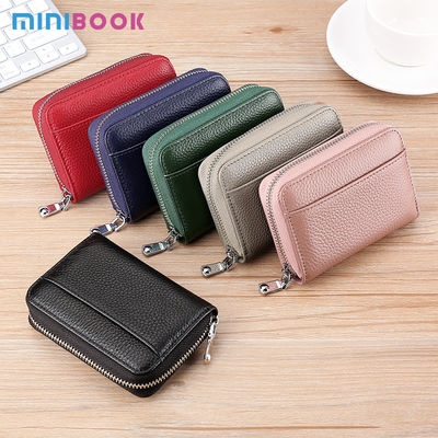 Style Fashion Genuine Leather RFID Blocking Fashion Credit Card Wallet for Young Girls