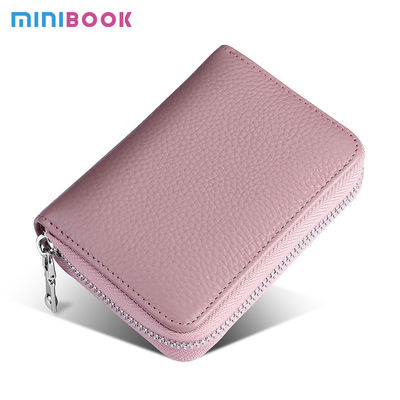 Style Fashion Genuine Leather RFID Blocking Fashion Credit Card Wallet for Young Girls