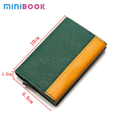 Custom Logo Avaliable Credit Card Holder with RFID Blocking and Banknote Compartment