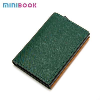 Custom Logo Avaliable Credit Card Holder with RFID Blocking and Banknote Compartment