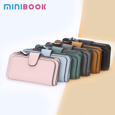 Long Designer Wallets for Women Custom Logo 2023 Luxury Minimalist PU Leather RFID