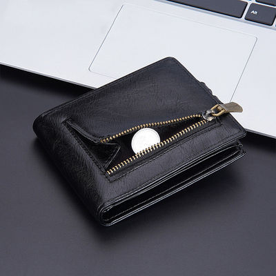 Vintage Multi Card Buckle Men's Short Wallet Creative PU Leather Business Pocket