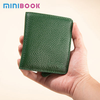 Low MOQ Mix Models Genuine Leather Wallet with RFID Blocking and Zipper Front Pocket