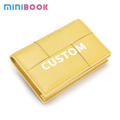 Daily Life Genuine Sheepskin Leather Braided Mini Purse Credit Card Holder for Women