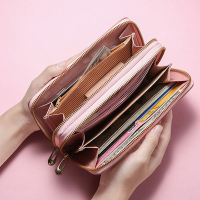 2021 Female Luxury Purses Leather Women Wallets Long Zipper Wallet Ladies Clutch Bag